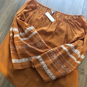 Charming Charlie off the shoulder blouse